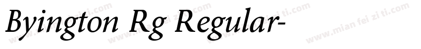 Byington Rg Regular字体转换